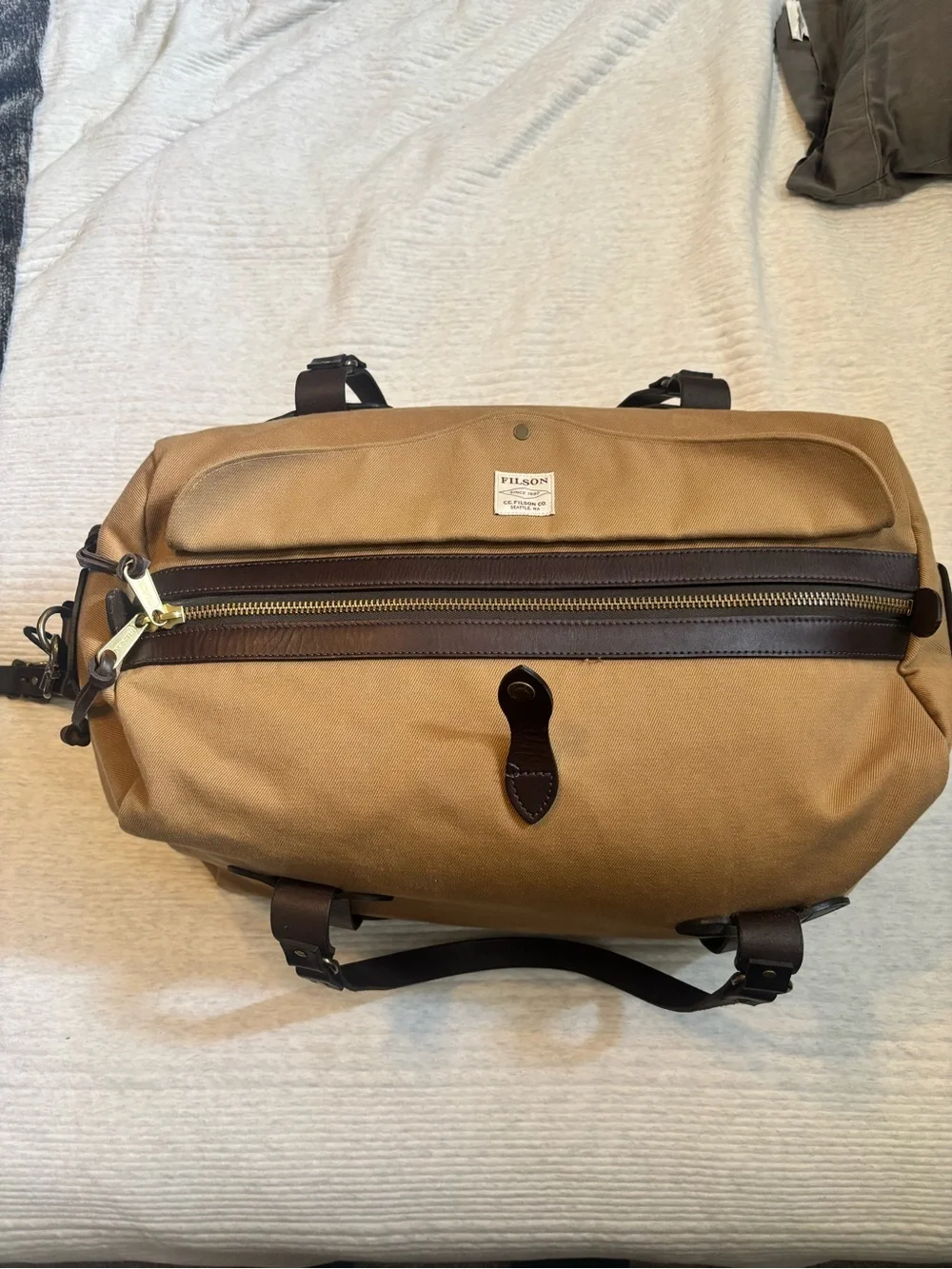 Filson Medium Rugged Twill Duffle Bag - Brown